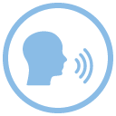 INVISIO Icons 128X128px Voice Prompts 72Dpi INV Blue RGB